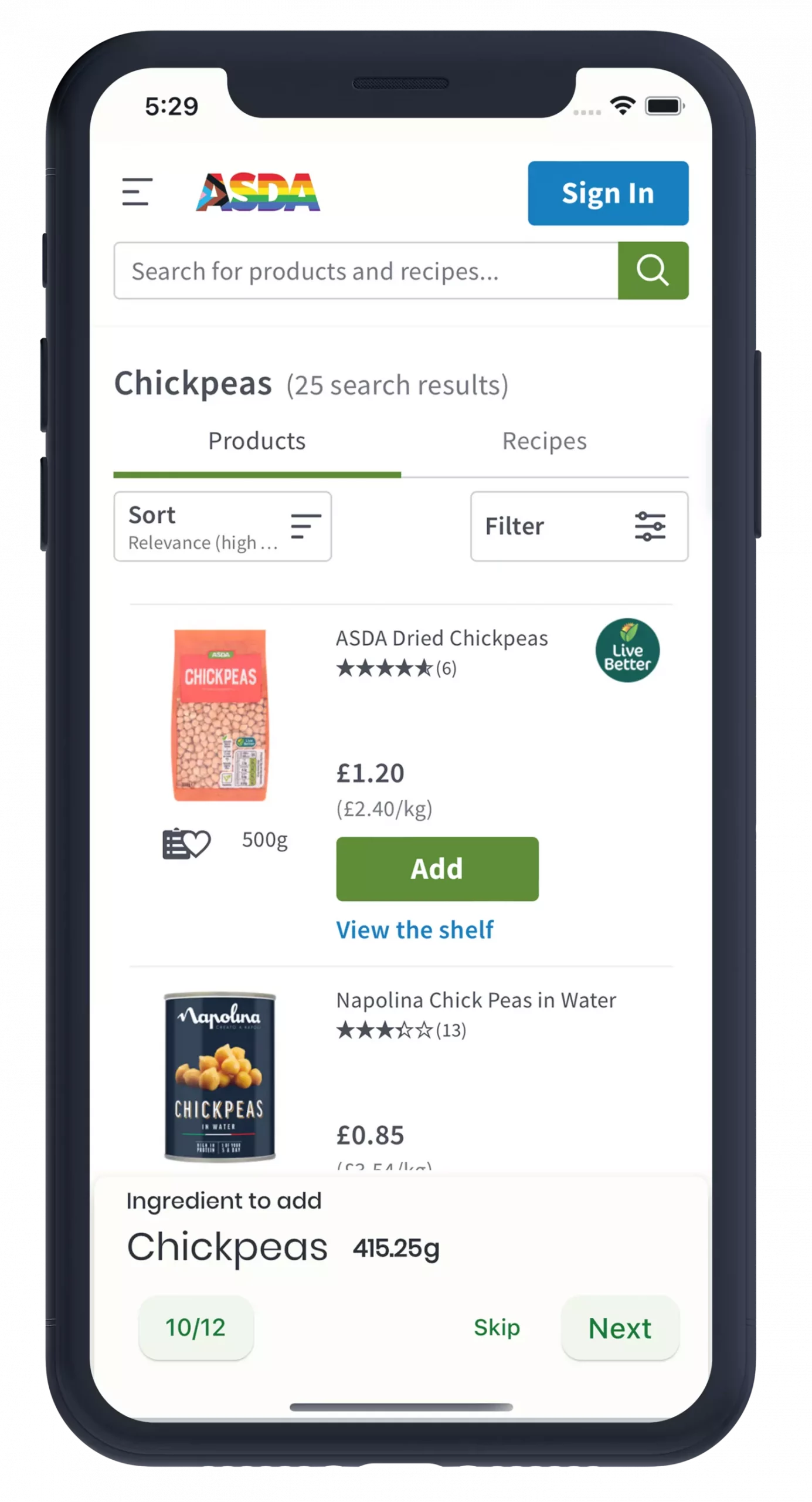 Shopping Feature