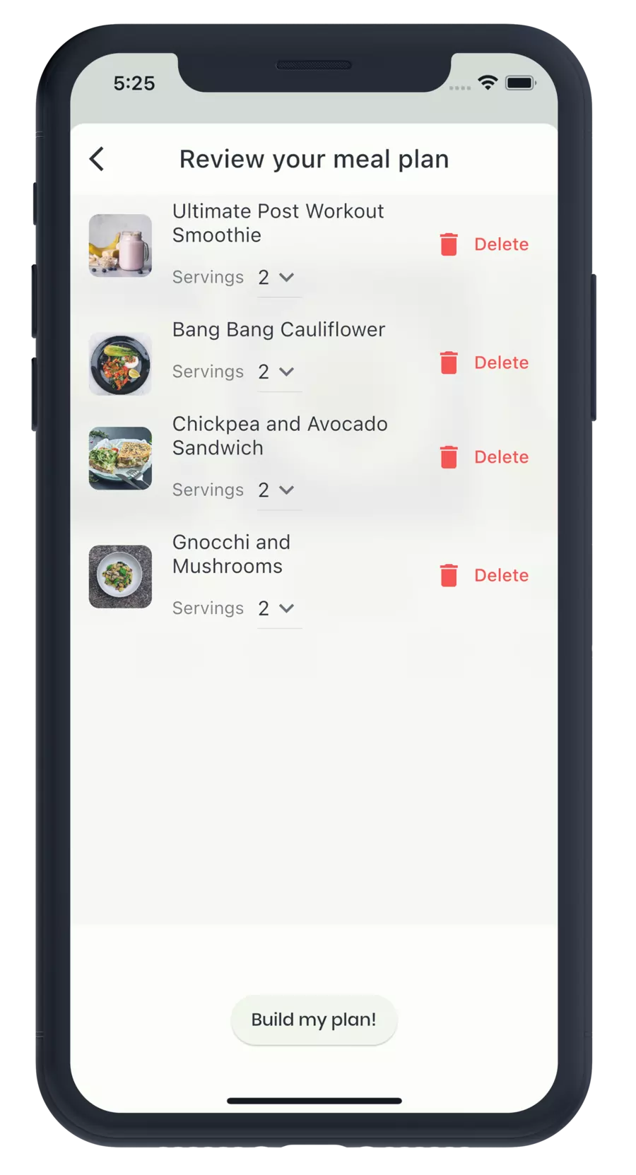 Meal Planning Feature